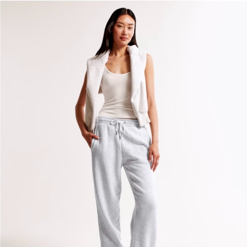 Abercrombie & Fitch White Track Pants - Picture 7 of 8